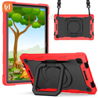 FZT Casing Tablet สำหรับซัมซุงกาแล็กซีแท็บ A7 10.4 "(2022) / SM-T509 TPU อ่อน + พีซี2ใน1ปกในตัวคลิปหนีบสายเคเบิลและปลอกกันกระแทกกระเป๋าสายยาวสะพายไหล่