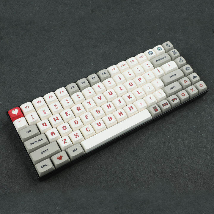 YMDK ZDA 146 Gameboy Keycap Dye Sub Thick PBT Keyset ANSI 61 64 68 84 87 96 104 Layout For MX