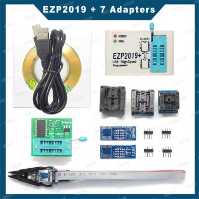 EZP2019+ High Speed USB SPI Programmer + 7 Items Support 24 25 93 EEPROM Flash Bios Better than EZP2013 EZP2010 Programmer Calculators