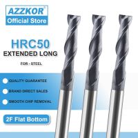 AZZKOR ยืดอายุโลหะผสมเคลือบเครื่องมือเหล็กทังสเตน 100L Hrc50 2F Face Mill Endmills CNC ขายส่งเครื่องตัดมิลลิ่งคาร์ไบด์ขายส่ง