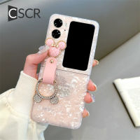 CSCR เคสฝาพับมีกากเพชรแฟชั่นสำหรับออปโป้ไฟนด์เคสโทรศัพท์มีลาย N2แบบฝาพับมีลายเพชรเคสรูปหมีน่ารักสำหรับค้นหาที่ใส่แหวนพลิก N2