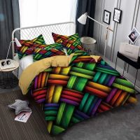 【hot】☾❁► Knit Crossing Set Colorful Duvet Cover Sets Comforter Bed King Size Dropshipping