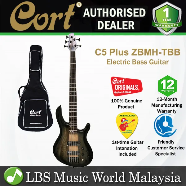 Cort C5 Plus Zbmh 5 String Electric Bass Guitar Trans Black Burst Tbb Lazada