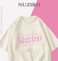 NUZIRO(พร้อมส่ง)เสื้อยืดแขนสั้น Dopamine ตัวอักษร ผ้านิ่ม เด้ง ใส่สบาย สไตล์เกาหลี #A2880