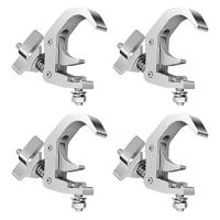 4Packstage Lighting Clip Hook Aluminum Alloy Hook Metal Hook Aluminum Alloy Professional Rack Clamp, for Moving the Head Stage Stage Lighting Fixtures