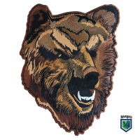 Grizzly Bear Large Back Patch for Custom Biker Vest