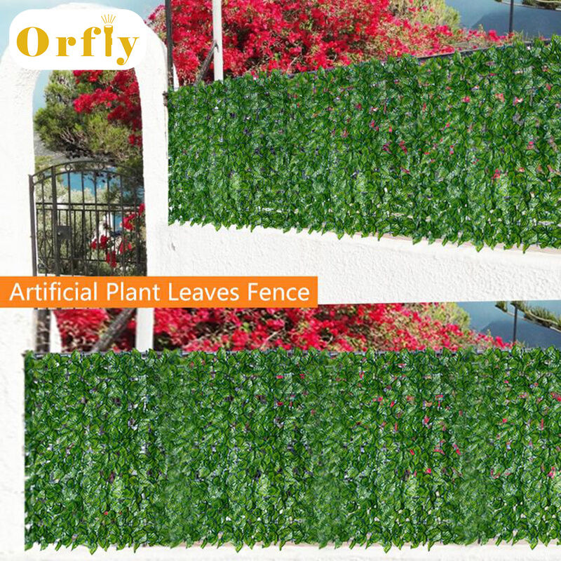 Artificial Leaves Screening artificial grass Roll UV Fade Protected Privacy Hedging artificial grass Wall Landscaping Garden Fence Plastic Balcony Screen Plant Fence Green Decor Privacy Screen
