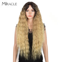 Synthetic Wig Afro Kinky Curly Wigs For Black Women Natural Curly Wave Hair 30 Inch Ombre Blonde Brown Synthetic Cosplay Wigs