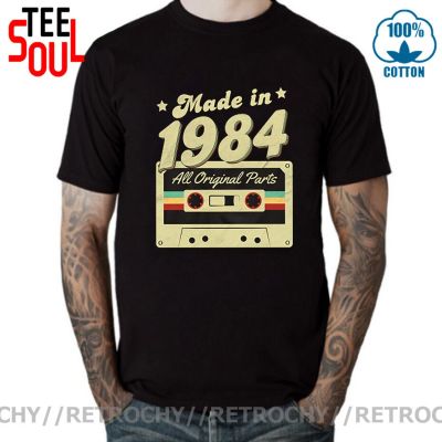 Trendy Made In 1984 Tshirt For Men Short Sleeves Casual 37Th Birthday Gift Cassette Anniversary Tee T Shirt Clothes 【Size S-4XL-5XL-6XL】
