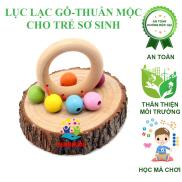 Baby girl and boy toys newborn round wood rattles baby safe wooden rattles