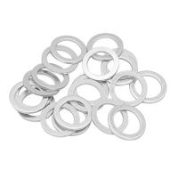 【2023】10PCSPack Aluminum Washer Gasket Nut and Bolt Set Flat Ring Seal M8M10M12M14 For Oil Drain Plug Gasket Sump Plug