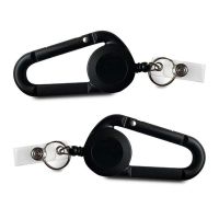 Xirmb โปร่งใสสำนักงานกลางแจ้ง Telescopic Anti Lost ดึงหัวเข็มขัด Badge Reel คลิปผู้ถือป้าย Carabiner พวงกุญแจ