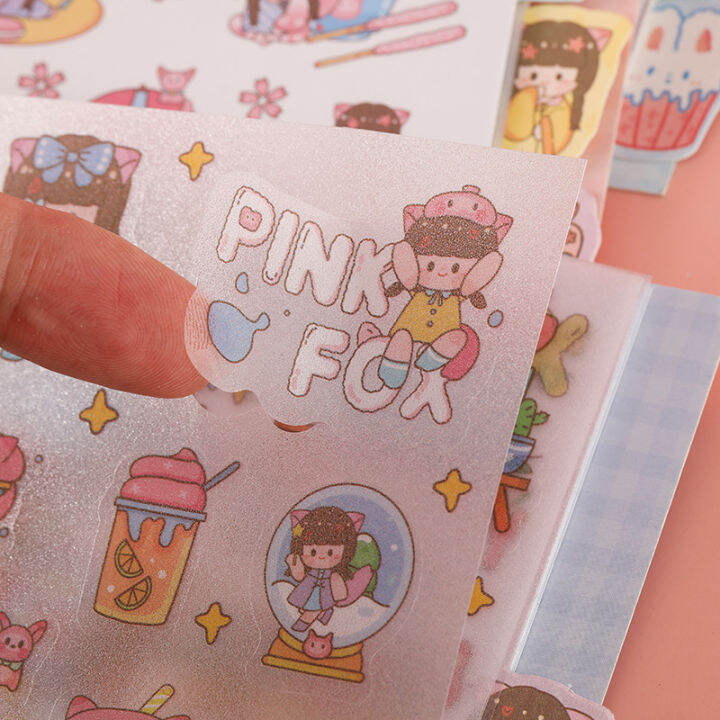 20 packets of cute korean stickers waterproof 1 packet of 3pcs