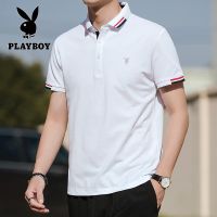 playboy เสื้อโปโลแขนสั้น แฟชั่นสำหรับผู้ชาย