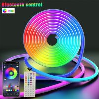 【LZ】❀♘☏  RGB Luzes de Néon 5m 10m 15m com App Controle Remoto Flexível 108Leds/M À Prova D Água com Controle Remoto para Festa Ao Ar Livre Jardim