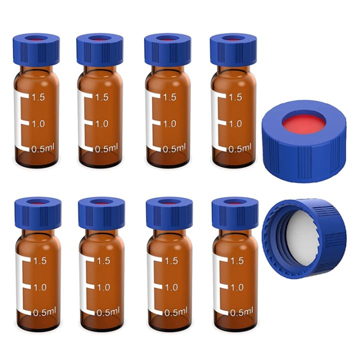 2ML Autosampler Vials Pack Of 100 - HPLC Vials 9-425 Vials With Blue ...