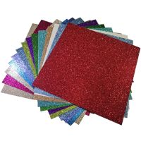 15pcs Children DIY Cardboard Colorful Glitter Paper Crafts sheet Glitter Card Stock