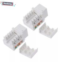 HUALANG 2ชิ้นซ็อกเก็ตข้อมูลตัวแปลงเครือข่ายอะแดปเตอร์อีเทอร์เน็ตเชื่อมต่อ RJ45 CAT6/CAT5E โมดูลเครือข่ายแจ็ค