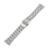 Watch Accessories 18mm 20mm 22mm 24mm Silver Aircraft Buckle Stainless Steel Flat End Jubilee Watch Bracelet