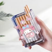 Melody Kuromi Hello Kitty Rechargeable Cigarette Boxes 20Pcs Ordinary Cigarette Case Integrated Usb Cigarette Case Lighter Gift Storage Boxes