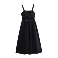 European and American style summer new fashion trend womens clothing slim black suspender dress 4786110 800