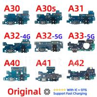 、][]Original USB Fast Charging Dock Charger Flex Cable สำหรับ Samsung Galaxy A30 A30s A31 A32 A32 A42 A34 A40 A40s A41 4G 5G อะไหล่