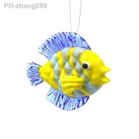 Tropical Fish Miniature Figurine With Holes Charms Glass Pendant Aquarium Decor Supplies Cute Sea Animal Small Statue Ornaments