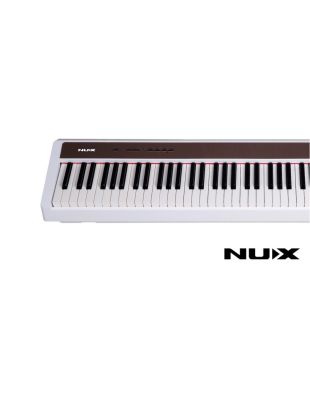 NUX NPK-10 Electric Piano เปียโนไฟฟ้า 88 คีย์ แบบ Triple-Sensor Scaled Hammer Action (White) + แถมฟรีขาตั้งตัว X &amp; ที่วางโน้ต &amp; Pedal 1 แป้น