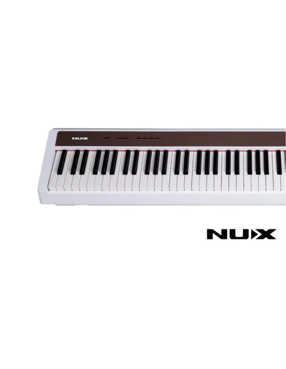 NUX NPK10 88 Key TripleSensor Scaled Hammer Action Electric Piano (White) + Free X Stand