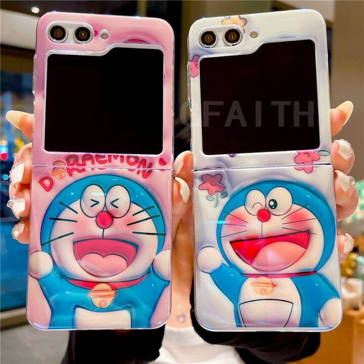 เคสการ์ตูน-samsung-galaxy-z-flip5-z-fold5-z-flip4-2023แฟชั่นใหม่เคสโดราเอมอนน่ารัก3d-samsung-z-พลิก4คู่รักฝาหลัง-z-fold5