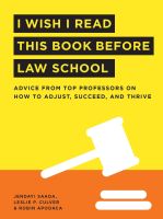 หนังสืออังกฤษใหม่ I Wish I Read This Book before Law School (I Wish I Read...series) [Paperback]