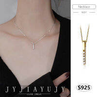 J &amp; Y SILVER【In สหรัฐอเมริกา Stock 】100% เงินสเตอร์ลิง S925สร้อยคอแท่งแนวตั้งรูปร่างเกาหลีแฟชั่นเครื่องประดับของขวัญภูมิแพ้ฟรี09