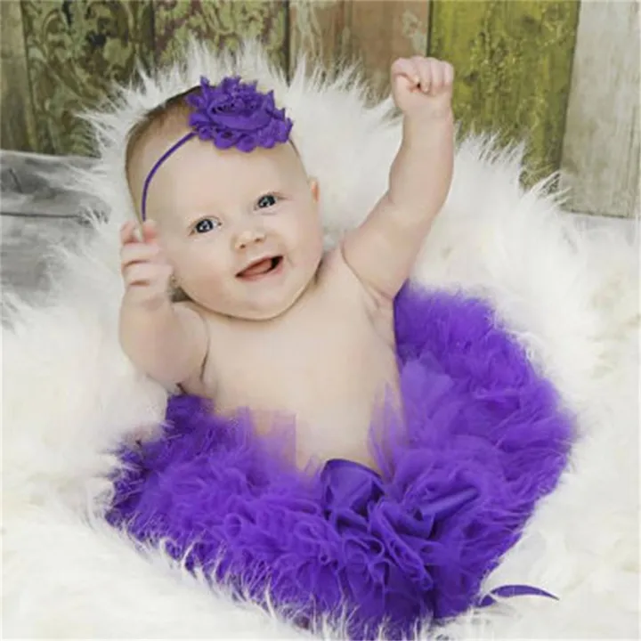 LALANG Baby Newborn Princess Tutu Skirt Headband Set Infant Costume Outfit  Photography Props (Peach Pink) | Lazada PH
