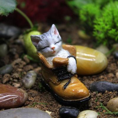 Creativity Decoration Kitten Micro Landscape Resin Desktop Cute Flowerpot Crafts Decor Animal Model A2F1