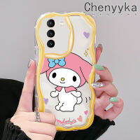 Chenyyyka เคสปลอกสำหรับ Samsung Galaxy S21 FE S20พิเศษเคสการ์ตูนน่ารักสีชมพูเมโลดี้เนื้อครีมเคสโทรศัพท์โปร่งใสขอบมีในสต็อกเหมาะสำหรับเด็กชายและเด็กหญิงเคสกันกระแทกเคสซิลิโคนอ่อนชัดเจน