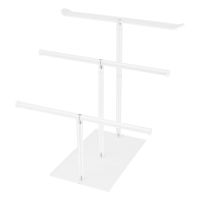 Acrylic Hairband Display Stand 3-Tier T-bar Hair Hoop Headband Hanging-Jewelry Organizer for Necklaces Bracelet Earring