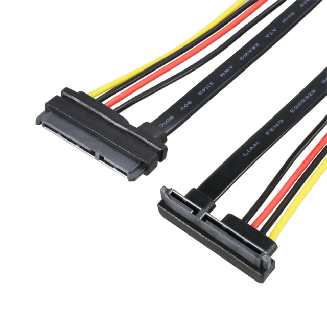 22pin90 Degree Angled Sata Female To 22pin Female Serial Ata Sata Cable Data Power Combo Hard