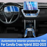 สำหรับ Corolla Cross Hybrid 2022-2023แผงเกียร์หน้าจอนำทางภายในรถยนต์ TPU ป้องกันฟิล์ม Anti-Scratch Sticker