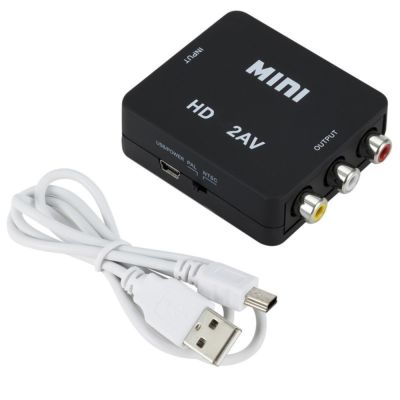 Konverter Video HD 1080P ke RCA HDMI ke AV konverter Video USB kabel isi daya HDMI ke AV adaptor RCA warna kuning/merah/putih