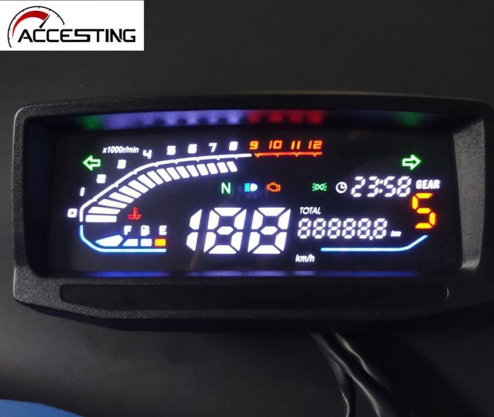 แผงหน้าปัดดัดแปลงสำหรับรถมอเตอร์ไซด์แผงหน้าปัดเครื่องวัดความเร็วดิจิตอลเหมาะสำหรับ-honda-glpro125-qiangjiang-lf150