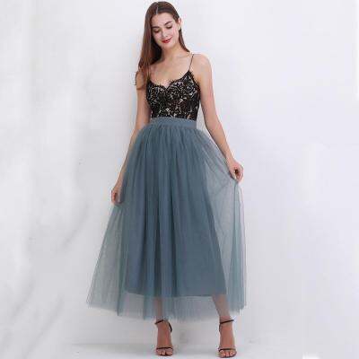 ‘；’ 100Cm New Arrive Women Vestidos Long Tulle Skirts Floor Length Tutu Skirts  Wedding Lolita Sashes Bridesmaid Skirts