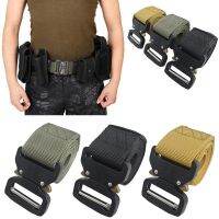 【cw】 Tactical Sport BeltMenTacticalOutdoorCombat Belts KnockSurvival Waist TacticalDropship ！
