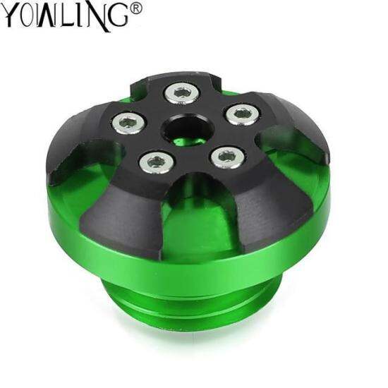 Vít nắp đậy phụ xe máy cnc nắp dầu động cơ xe máy m19x2.5 cho kawasaki - ảnh sản phẩm 1
