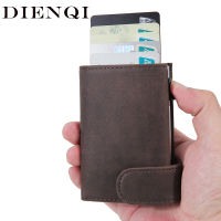 Leather Rfid Card Holder Men Wallets Slim Thin Coin Pocket Wallet Money Bags Luxury Mini Metal Wallet Male Purses Portemonnaie