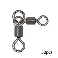 ToplineTackle 50pcs 3Way Fishing Swivel Rolling Triangle Joint Rolling Swivels Fishhooks Fishing Connector Pesca Emerillon Peche-SLPPP STORE