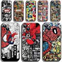 {OLI STUDIO} Marvel Spiderman ComicsCase13ProMini 11X XR XS6 6S 7 8 Plus Se2กลับ SoftCases