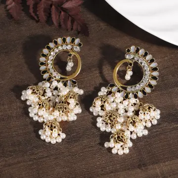 Buy online Rose Gold Plated Leaf Design Ad Studded Earrings from fashion  jewellery for Women by Saraf Rs Jewellery for ₹1809 at 68% off | 2024  Limeroad.com