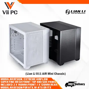 LIAN LI O11 AIR MINI Black SPCC / Aluminum / Tempered Glass ATX Mini Tower  Computer Case-- O11AMX 