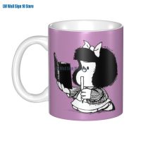 Mafalda With Notebook Coffee Mugs DIY Custom Quino Comic Cartoon Ceramic Mug Cup Creative Gift