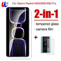 แบบ2-In-1สำหรับฟิล์มกระจกเทมเปอร์ K60E K60 Xiaomi Redmi + ฟิล์มป้องกันกล้องสำหรับหน้าจอมือถือ Xiaomi Redmi K60 Pro โปร่งใสเพื่อความปลอดภัยกระจกนิรภัยแบบเต็มฝา